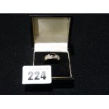 A Gold Diamond & Ruby Set Ring