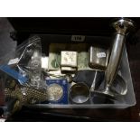 A Box Of Collectables, Including Wrist Watches & Coins