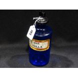 A Blue Glass Chemists Bottle