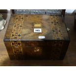 A Tunbridge Ware Decorated Sewing Box