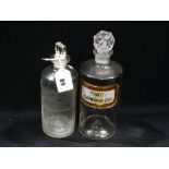 Two Glass Chemists Bottles