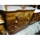A 19th Century Mahogany Chest Of Two Short & Three Long Drawers