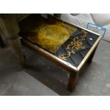 A Retro Brass Mounted Map Top Coffee Table