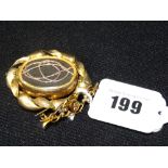 A Yellow Metal Swivel Memoriam Brooch, Together With A Victorian Bar Brooch