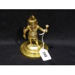 A Rare Victorian Tobacconist`s Counter Top Cigar Lighter In The Form Of Mr Punch