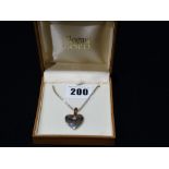 A Boxed Clogau Silver & Gold Diamond Set Heart Pendant On A Chain