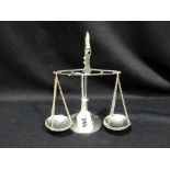 A Set Of Jewellers Silver Display Scales By Mappin & Webb