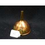 A Copper & Brass Wine Funnel From 1st Class Holland America Line