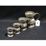 Four Graduated Pewter Measures