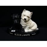 A Brentleigh Ware Black & White Scotch Whisky Plaster Dog Group (AF)