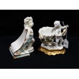 Two 19th Century Porcelain Cherub Groups In The Style Of Moore Brothers