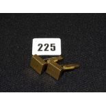 A Pair Of Heavy 9ct Gold Gents Cufflinks, 30grm