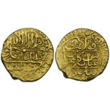 Safavid, ‘Abbas I (995-1038h), mithqal, Kashan 1003h, type B, 4.59g (Album 2627), some weak