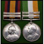 A Boer War Pair awarded to Private J. Bently, Bedford Regiment, comprising: Queen’s South Africa,