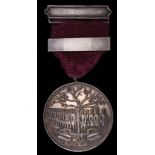 *Cherry Medal, 1900-1904, in silvered bronze, with silver top bar and reverse brooch pin, and