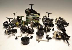 Reels (12): Mainly Mitchell fixed spool reels incl models 208S and 300A and a Mitchell Graphite
