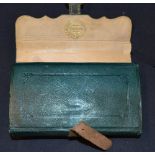 Vic Fly Wallet and Flies: scarce Holroyd, 59, Gracechurch St., London leather fly wallet c.1880 -