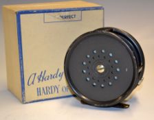 Hardy Bros "The Perfect" 3.75" alloy salmon fly reel, post-war model with rim tension regulator,