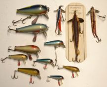 Lures (11): 8x Hardy Bros Jock-Scot HJS Wiggler Baits together with Hardy's 'Ideal Phantom' and 2x