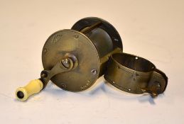 Early Haywood Reel c.1830's: Haywood, Birmingham 1 5/8" single action clamp winch stamped "