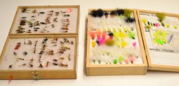 Large quantity of Flies in various makers wooden and alloy fly boxes: to incl Bob Church & Co triple