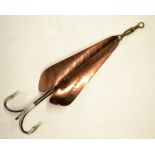 Geens Pat Combined Phantom and Spoon bait c.1900 - 3.25" body copper finish with scale effect,