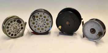Farlow and other reels (4): to incl Farlow's London Serpent 4" wide drum alloy fly reel, 2x screw