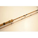 Scarce miniature B James & Son "Richard Walker Mk4 Carp" 3ft 6in 2p split cane rod fitted with onion