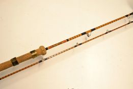 Scarce miniature B James & Son "Richard Walker Mk4 Carp" 3ft 6in 2p split cane rod fitted with onion