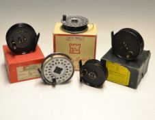 Reels (4): Hardy the "Viscount" 3" trout fly reel with spare spool, floating & sinking lines,
