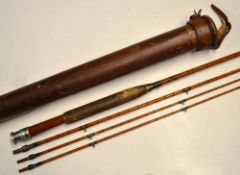 Farlow rod and a rare rod tube: Rare C Farlow & Co Ltd London makers 44" wooden rod tube with