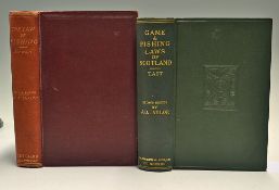 Law of Fishing (Scotland) Books (2) - 1892 "The Law of Fishing" by Charles Stewart comes with some