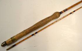 Rod: Ogden Smith" Warrior" 8ft 3in 2p split cane trout fly rod, , brass suction ferrules, original