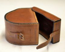 Hardy Bros leather block reel case: embossed to the front Hardy Bros Ltd Makers Alnwick England,