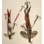Lures (2): Hardy Bros 7" Wagtail stamped 'Hardy's Alnwick' together with an unnamed smaller example