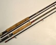 Drennan Fly Rod and one other used rods (2) : "Boat Light Line" 11ft 2pc carbon fly rod, #DT 6-WF