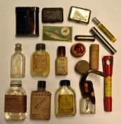 Vintage Oil Bottles (6): to incl 2x Hardy Bros 'Rippleride' and 'Sunshine Oil'; Allcocks 'Natare'