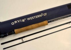Orvis Fly Rod: The Western2 CF 10ft 3pc Competition Flex Carbon rod. #7, lined butt guide, carbon