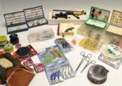 Assorted Fishing Accessories for game and coarse fishing - Hudson and Coleman company fly tying Vice