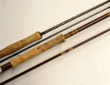 Fly Rods (2): Bob Church & Co "River Kennet" 9ft 2pc carbon fly rod, #5/6, fully lined guides, screw