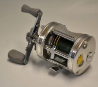 Abu Ambassadeur 65000C3 level wind multiplier reel, 3screw, twin grey rubber handles, thumb