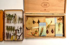 Lures: Collection of approximately 40x artificial insects, bugs, frogs and other small baits, some