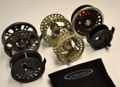 Selection of Hi-Tec and other Fly reels and spare spools incl Hardy: Hi-Line #9/10 lightweight 4.25"