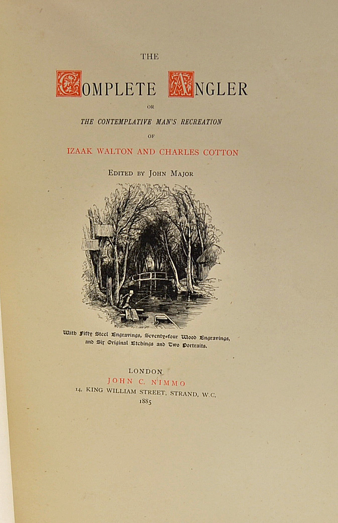 Walton, Izaak and Cotton, Charles - "The Complete Angler or The Contemplative Mans Recreation " - Image 2 of 2