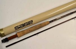 Sage Rod: Good Sage Graphite III GFL 696RPL 9ft 6in 2pc fly rod c/w lined butt guide, some very