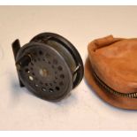 Scarce Dingley 2.7/8" Perfect Style fly reel: stamped Foster Bros Ashbourne, black crazed handle,