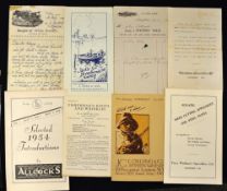 Various Fishing pamphlets, brochures, catalogues and invoices: to incl Percy Wadham, Allcock,