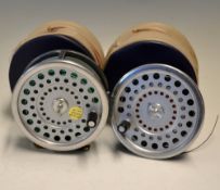 Fine Hardy "Marquis Salmon No.2" alloy salmon fly reel with spare spool - rear brake adjuster,