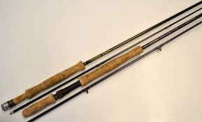 Carbon fly rods (2): "Hardy The Favourite Graphite Fly" 9ft 2pc with lined butt and tip guides,