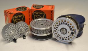 Hardy Reel and spare spools (5): Hardy Bros Marquis Multiplier #8/9 alloy fly reel c/w makers padded